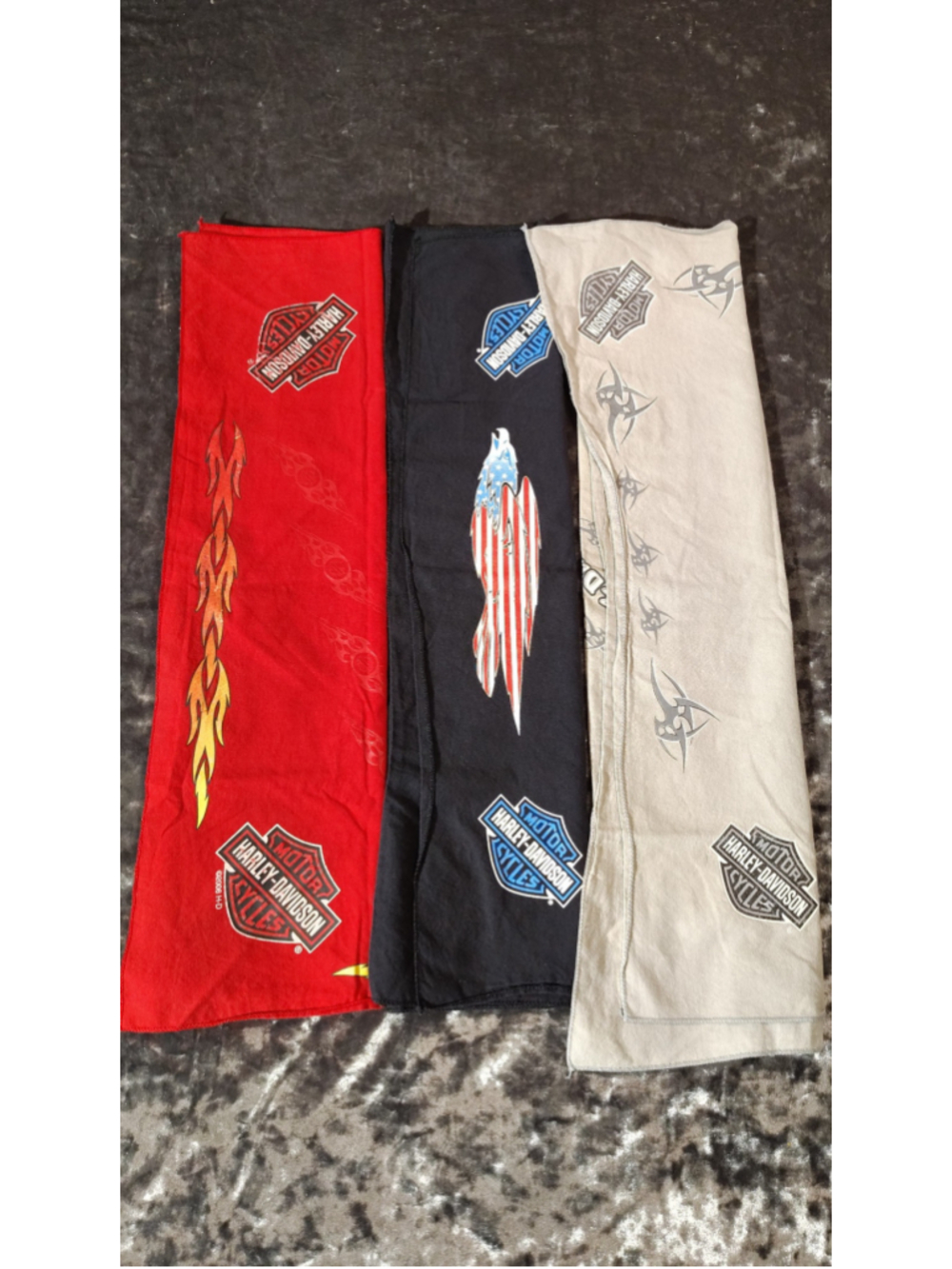 Harley-Davidson Women's Bandana Set One Size Red Black Beige